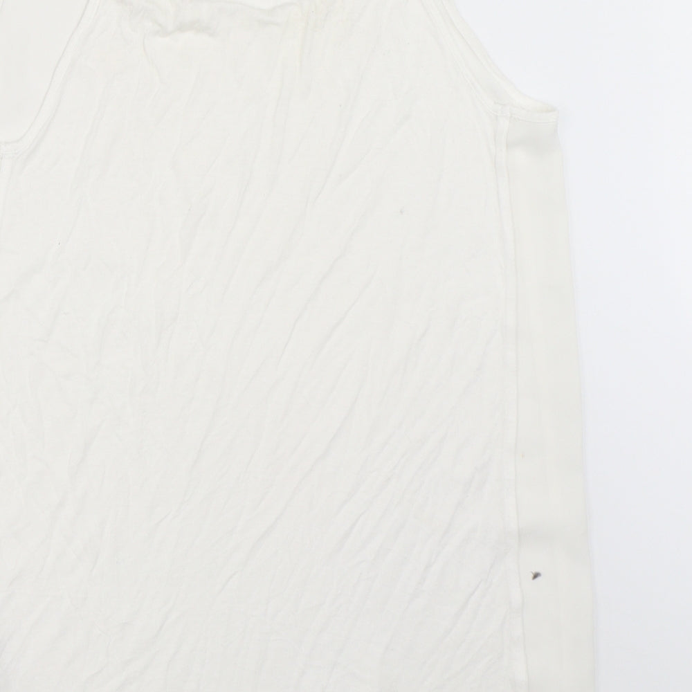 Womens UK Size L Only White Basic Tank