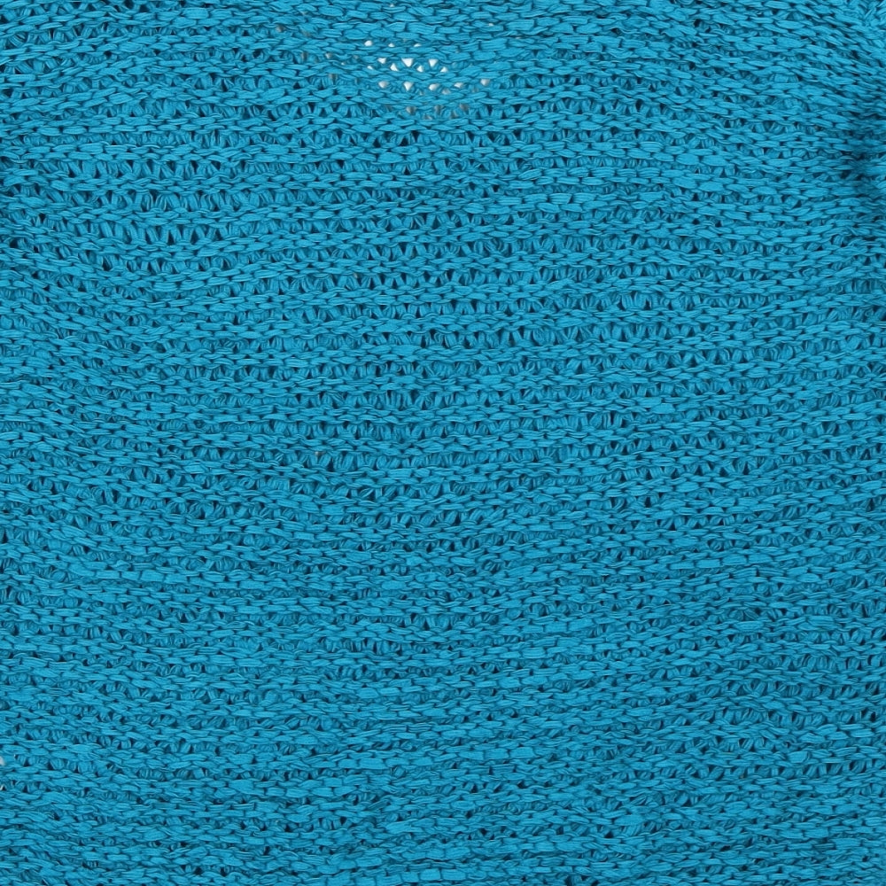 Womens UK Size S Papaya Blue Pullover Jumper