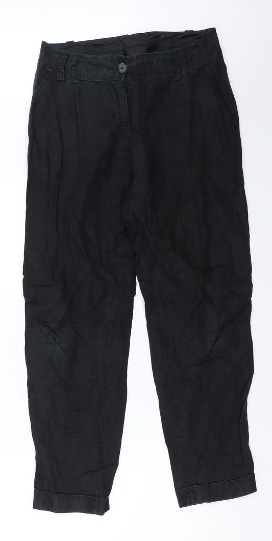 Womens UK Size 38 Yessica Regular Fit Black Trousers