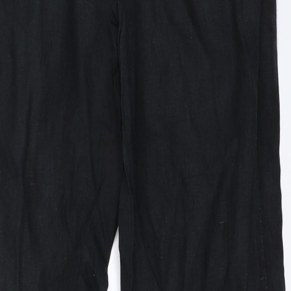 Womens UK Size 38 Yessica Regular Fit Black Trousers