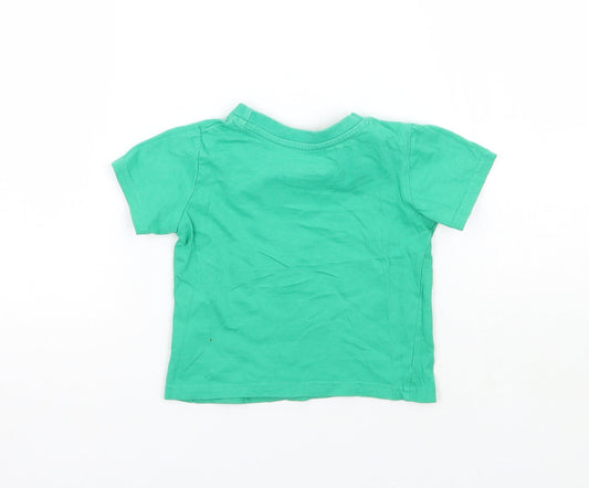 Primark Baby Green Batik Basic T-Shirt Size 12-18 Months