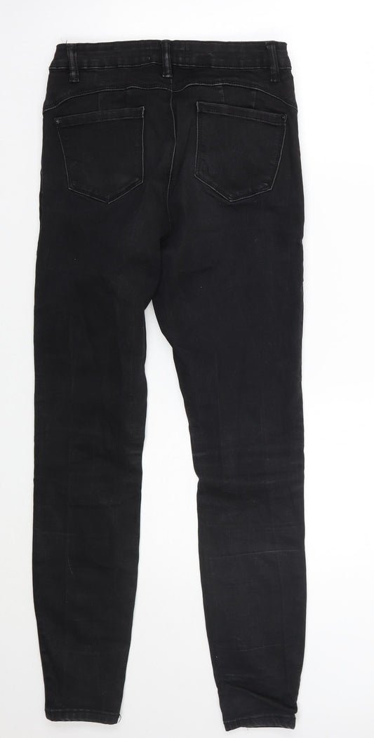 Denim & Co. Womens Black Skinny Jeans Size 12 L28 in
