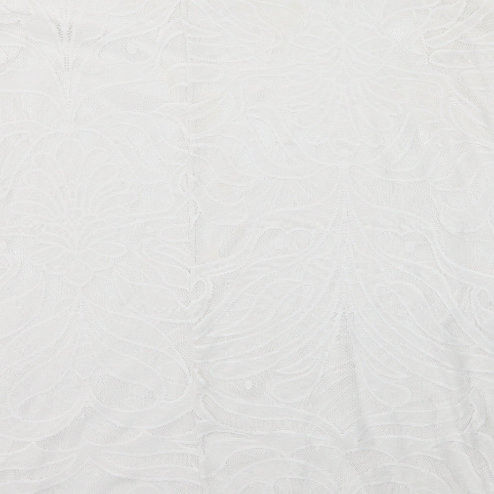 Marks and Spencer Womens White Floral Basic Blouse Size XL