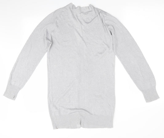 Womens UK Size 10 Atmoshpere Silver Cardigan Jumper