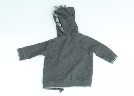 George Baby Grey Full Zip Jumper Size 3-6 Months - DINOSAUR