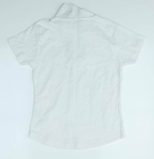 ELLA J Girls White Basic Polo Size 15-16 Years - SPORT