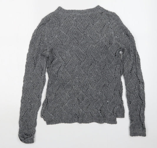 Womens UK Size 6 Atmosphere Grey Pullover Jumper