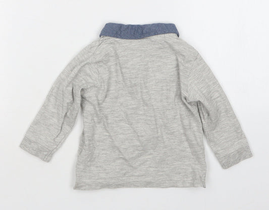 matalan Boys Grey Basic Polo Size 6-9 Months