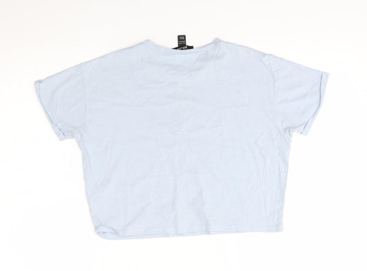 New Look Girls Blue Basic T-Shirt Size 14-15 Years - think happy :)