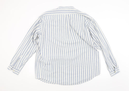 Preworn Mens Multicoloured Striped Button-Up Size L