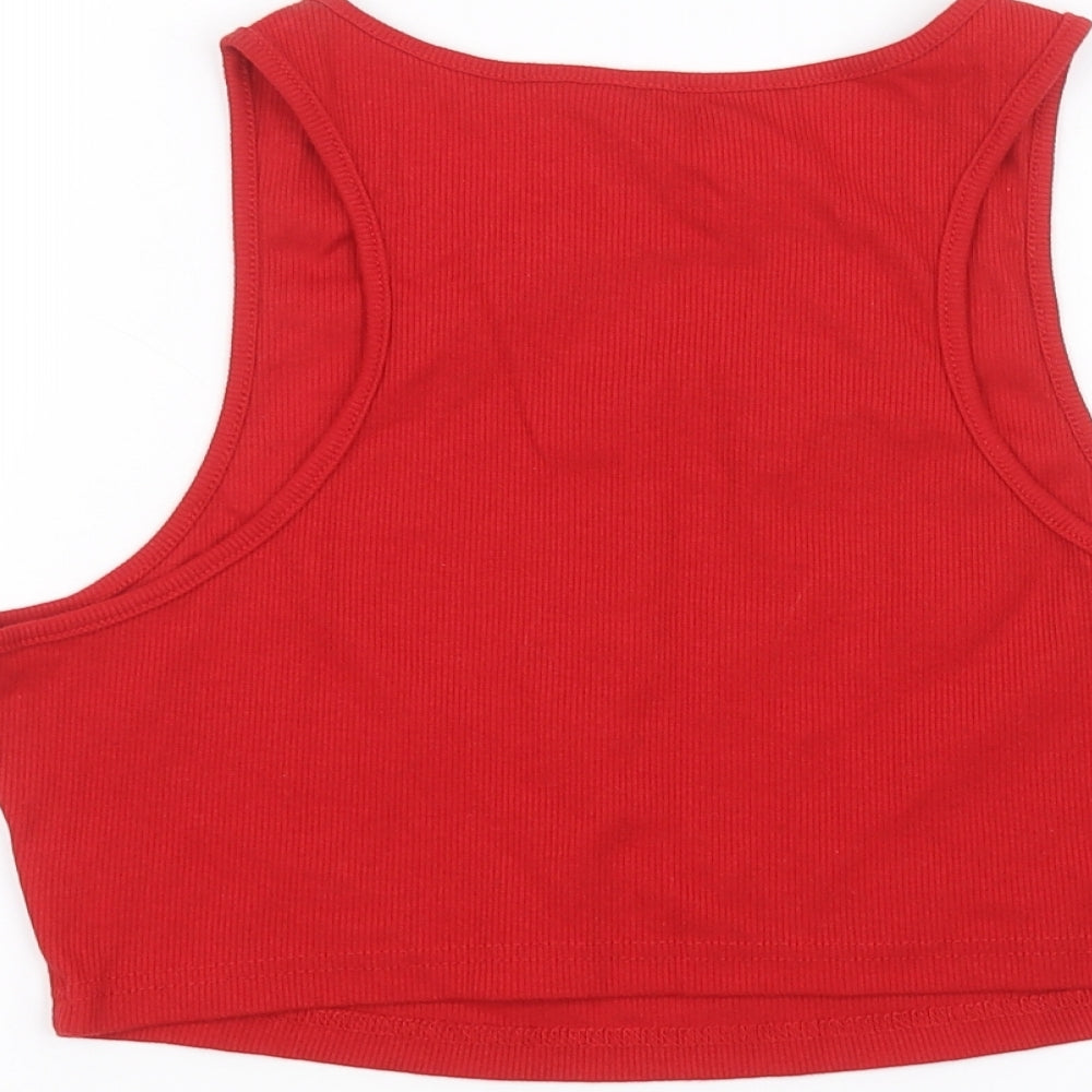 SheIn Womens Red Basic T-Shirt Size L