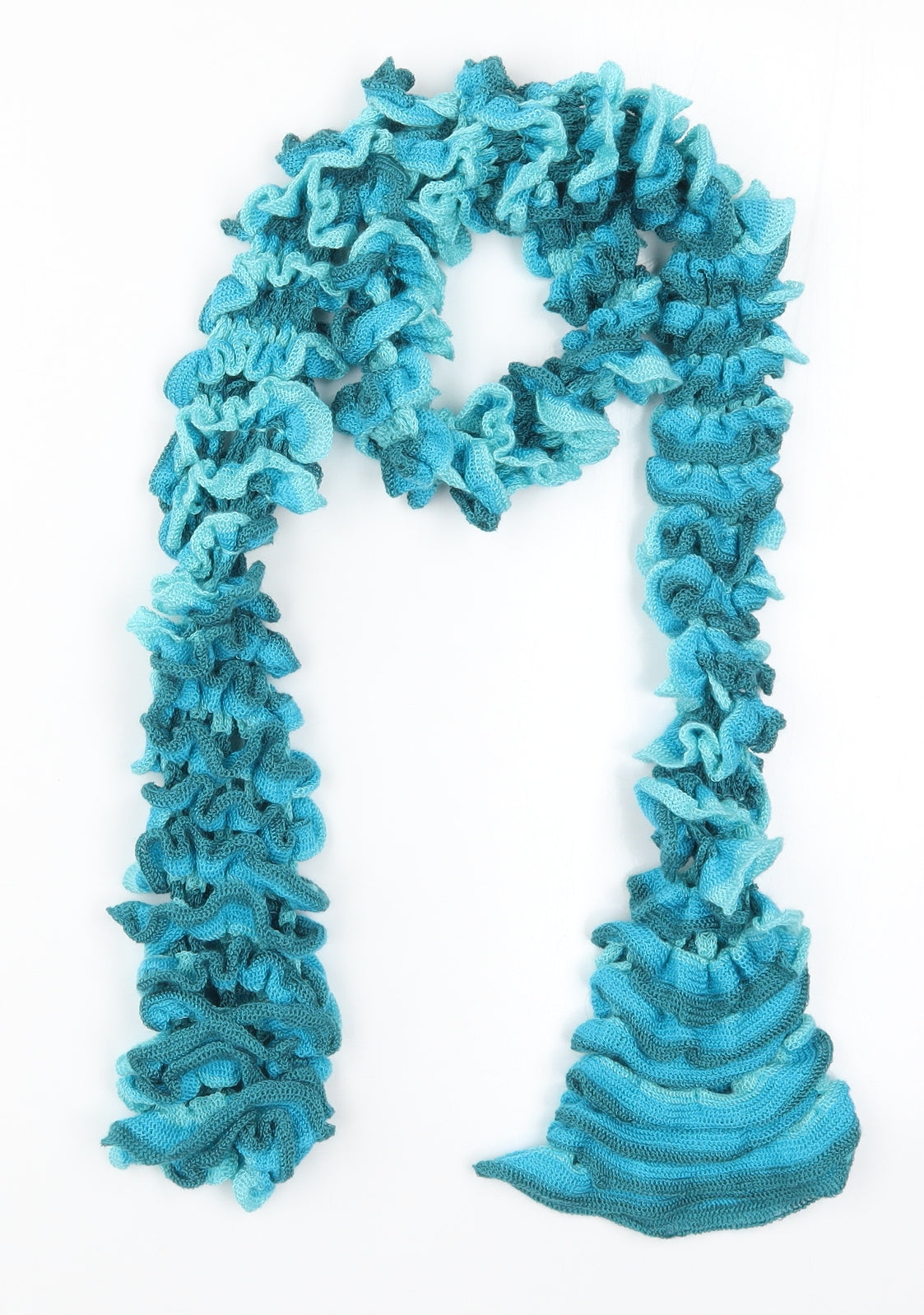 Preworn Womens Blue Knit Scarf