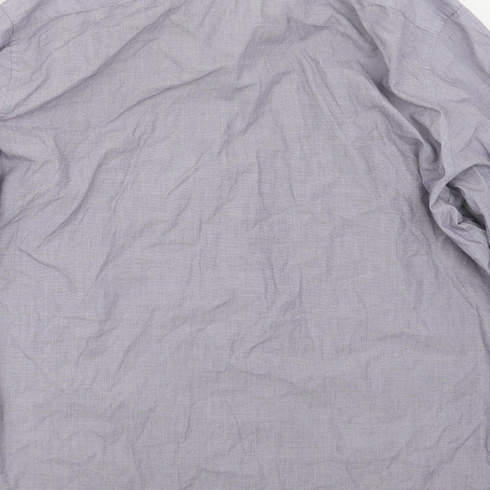 F&F Mens Purple Button-Up Size 17