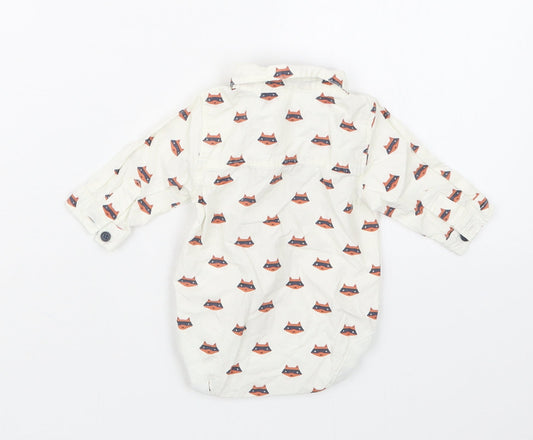 NEXT Boys White Geometric Babygrow One-Piece Size Newborn