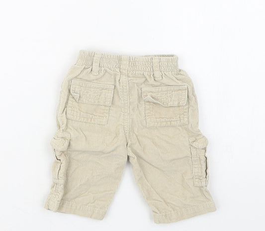 Adams Kids Boys Beige Cargo Trousers Size 3-6 Months