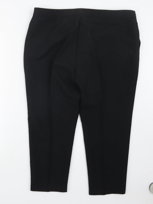 Womens UK Size 18 Atmosphere Regular Fit Black Trousers