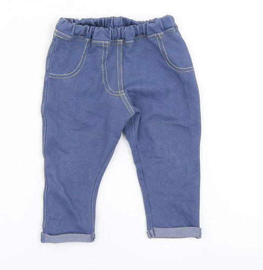 Dunnes Girls Blue Denim Jogger Jeans Size 6-9 Months
