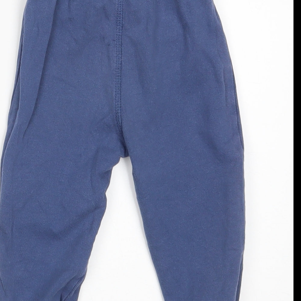 Urban Adventure Boys Blue Jogger Trousers Size 12-18 Months - Waist 16in; Inside leg 10in