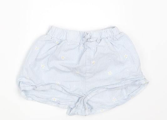 Tu Girls White Floral Hot Pants Shorts Size 6-7 Years - Waist 18in