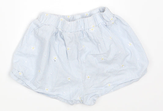 TU Girls White Floral Hot Pants Shorts Size 6-7 Years - Waist 18in