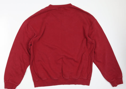Topman Mens Red Pullover Jumper Size M