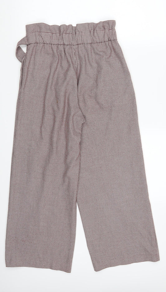 Womens UK Size S Zara Regular Fit Dress Pants Purple Trousers