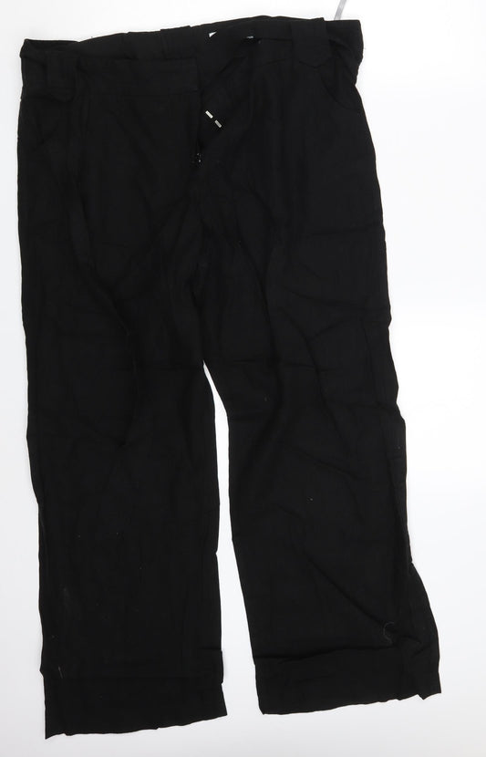 Womens UK Size 16 Dorothy Perkins Regular Fit Bloomer Black Trousers