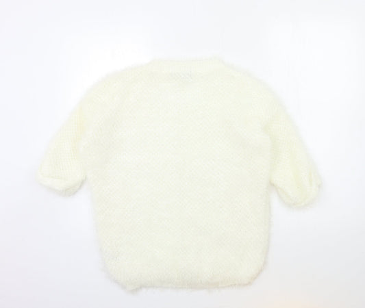 Atmosphere Womens White Knit Pullover Jumper Size 12