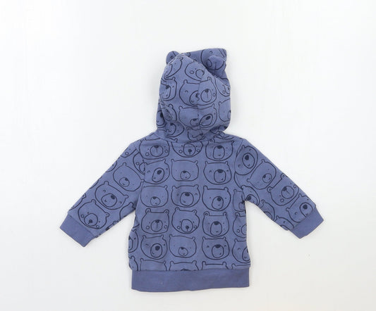 George Baby Grey Geometric Full Zip Jumper Size 0-3 Months