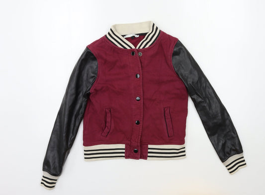 Womens UK Size 6 River Island Red Bomber Jacket