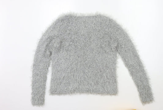 George Womens Grey Knit Pullover Jumper Size 12