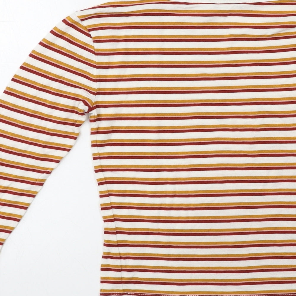 FOREVER 21 Womens Red Striped Basic T-Shirt Size S