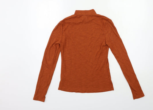 SheIn Womens Brown Basic T-Shirt Size S