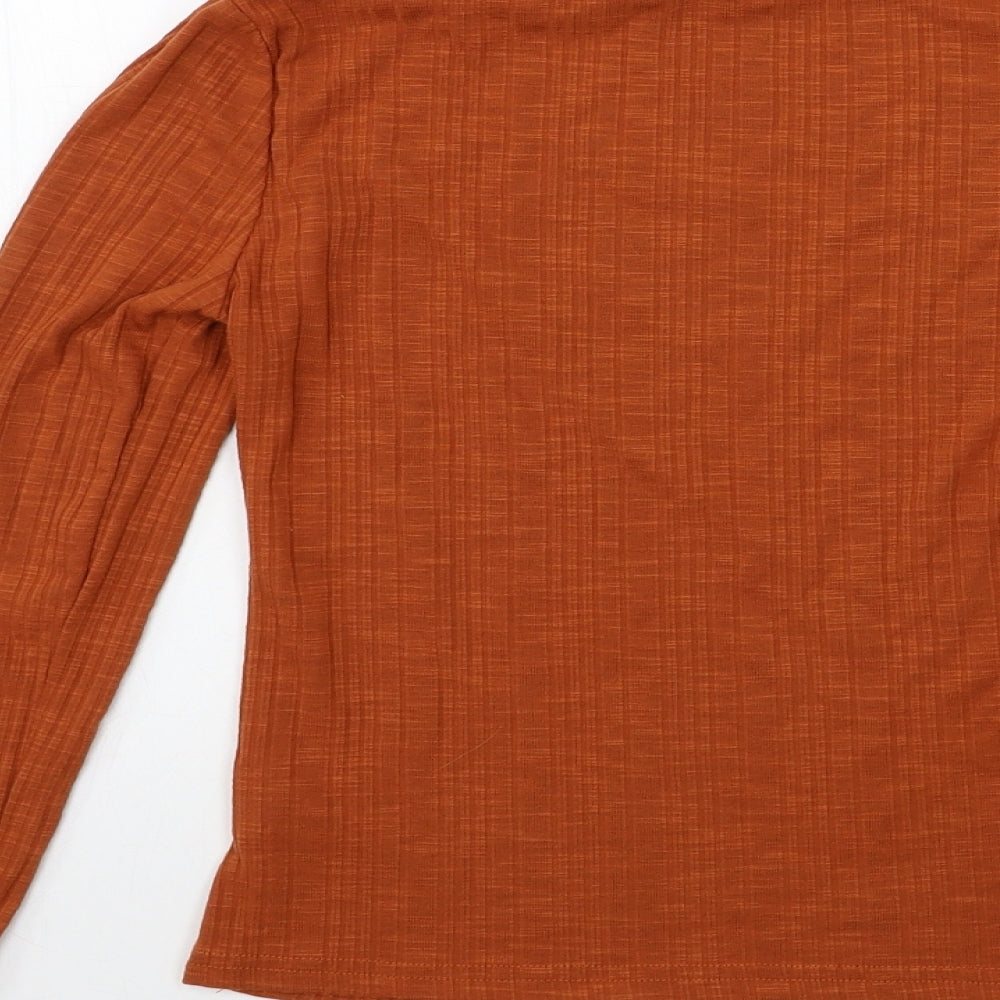 SheIn Womens Brown Basic T-Shirt Size S