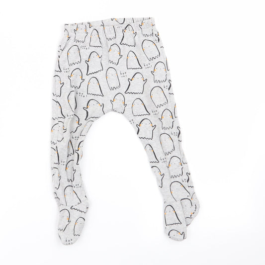 Asda George Boys Grey Geometric Babydoll Pyjama Pants Size 9-12 Months