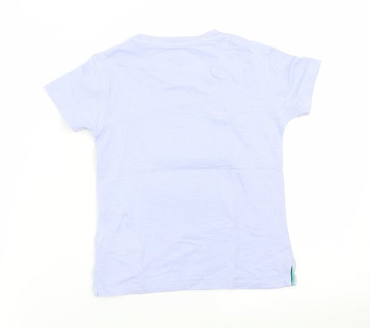 M&S Boys Purple Basic T-Shirt Size 2-3 Years