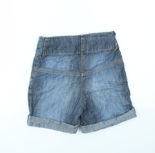 M&S Girls Blue Cut-Off Shorts Size 9 Years