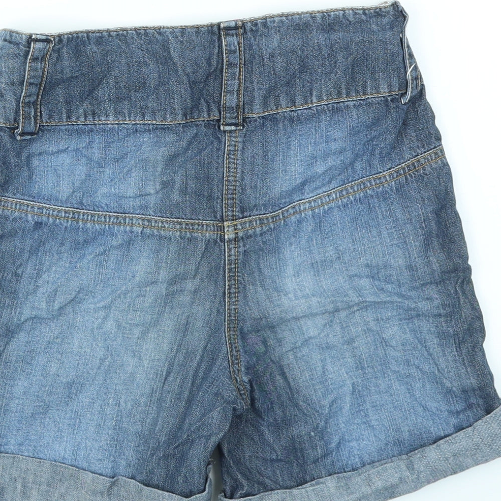 M&S Girls Blue Cut-Off Shorts Size 9 Years
