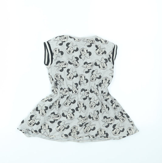 NEXT Girls Grey Animal Print Fit & Flare Size 12-18 Months