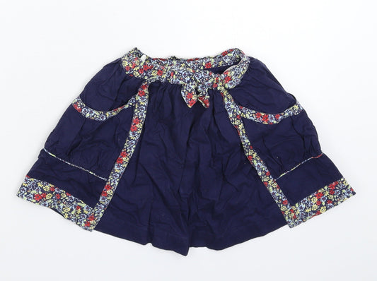 Molly n' Jack Girls Blue Floral A-Line Skirt Size 2-3 Years