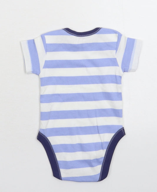 George Baby Multicoloured Striped Babygrow One-Piece Size 0-3 Months