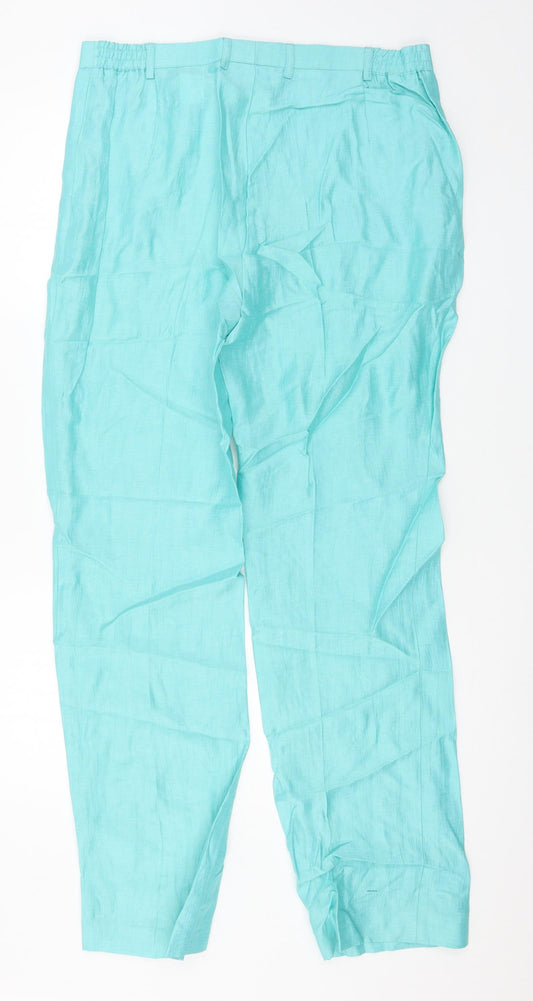 Eugene Klein Womens Blue Trousers Size 16 L32 in