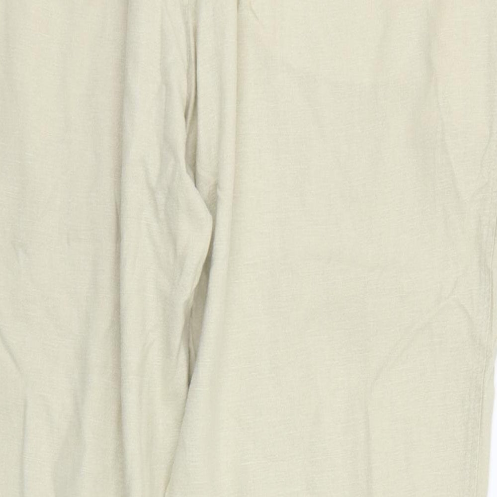Womens UK Size 42 in Marks and Spencer Regular Fit Beige Trousers