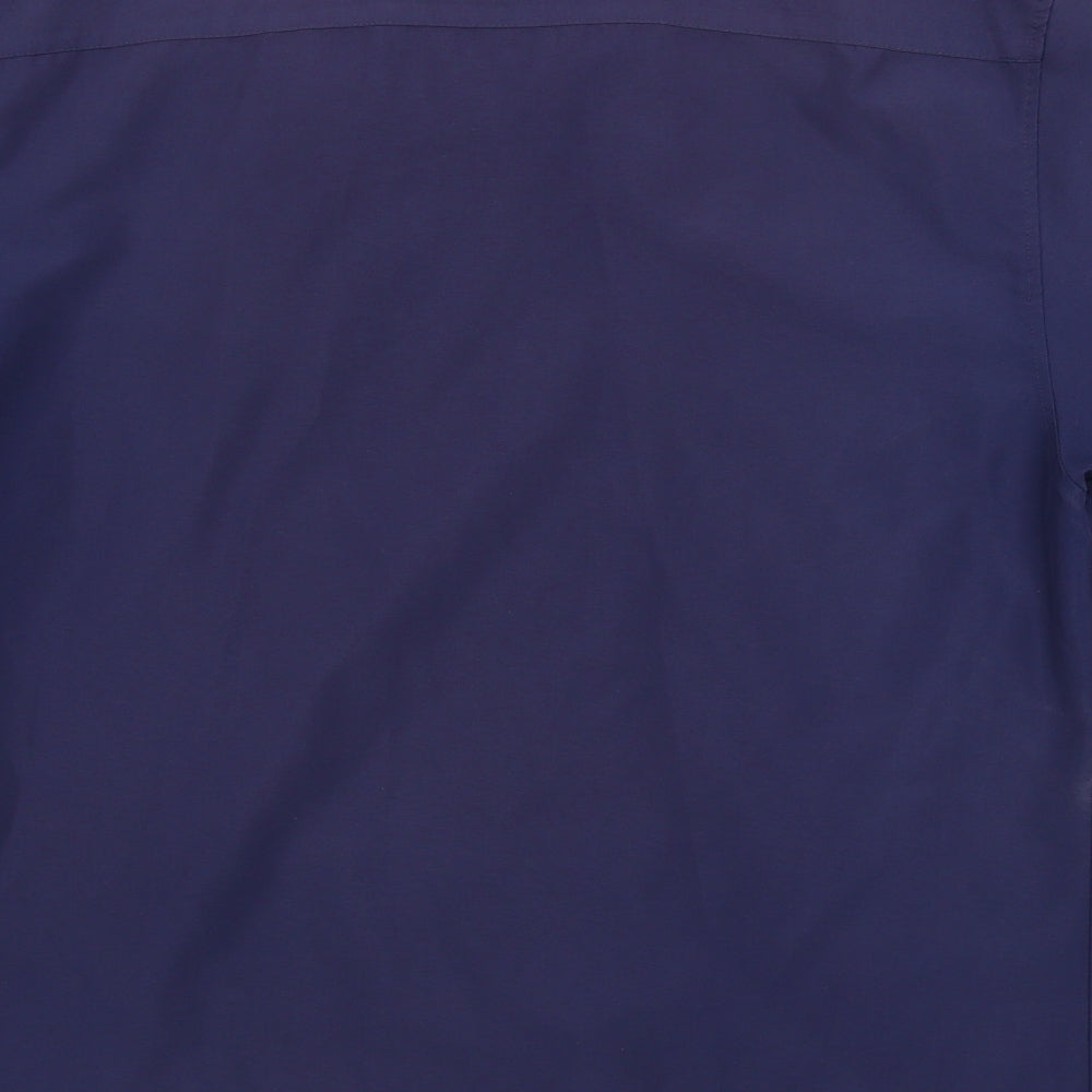 Mens UK Size S Burton Blue Button-Up Short Sleeve Casual Shirt