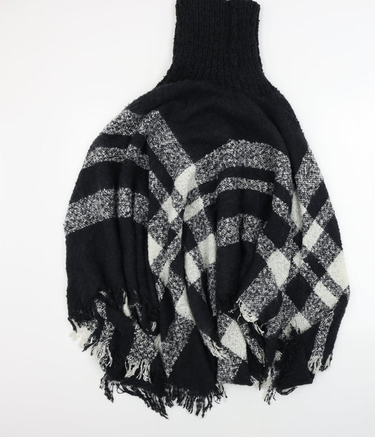 Womens UK Size One Size Studio Black Wrap Jumper