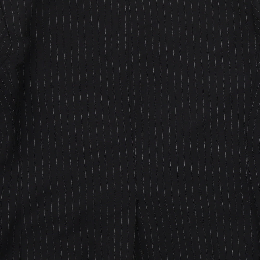 F&F  Mens Black Striped  Jacket Blazer Size 40