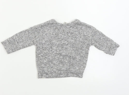 River Island Girls Grey Basic T-Shirt Size 3-6 Months