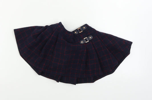 M&Co Girls Blue Check A-Line Skirt Size 12-18 Months