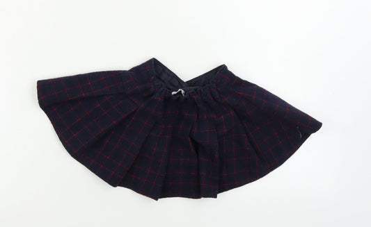 M&Co Girls Blue Check A-Line Skirt Size 12-18 Months