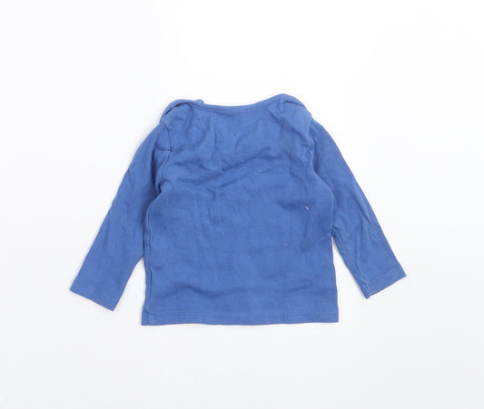 Preworn Baby Blue Basic T-Shirt Size 6-9 Months - Mr happy